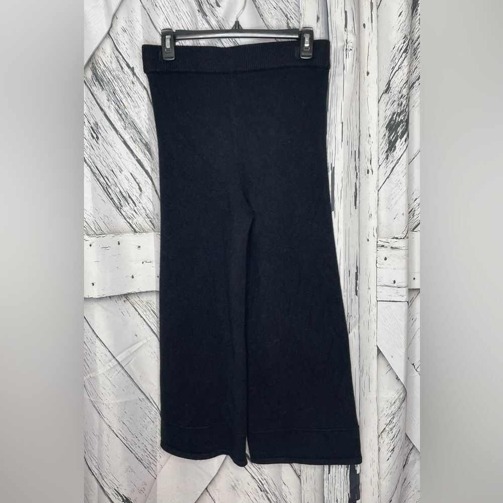 The Drop Wide Leg Black Sweater Knit Pants Sz M